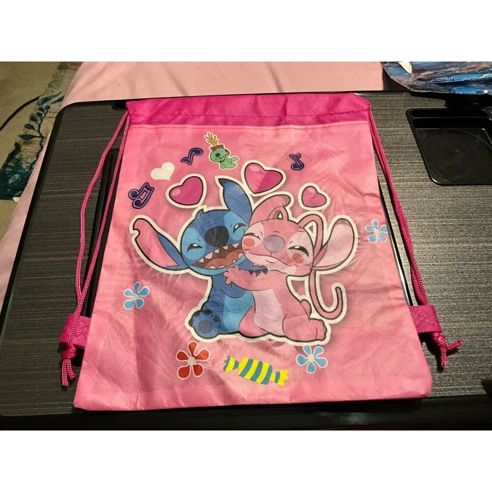 Lilo & Stitch Drawstring Blue Cinch Sack String Backpack School Gym Choose Color